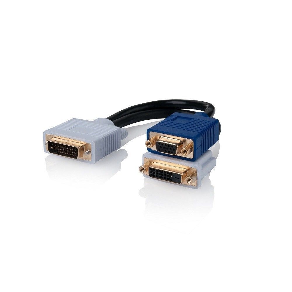 DVI-I to DVI-D/VGA Dual Link Monitor Cable Wyse 920302-02L splitter DVI92030202L